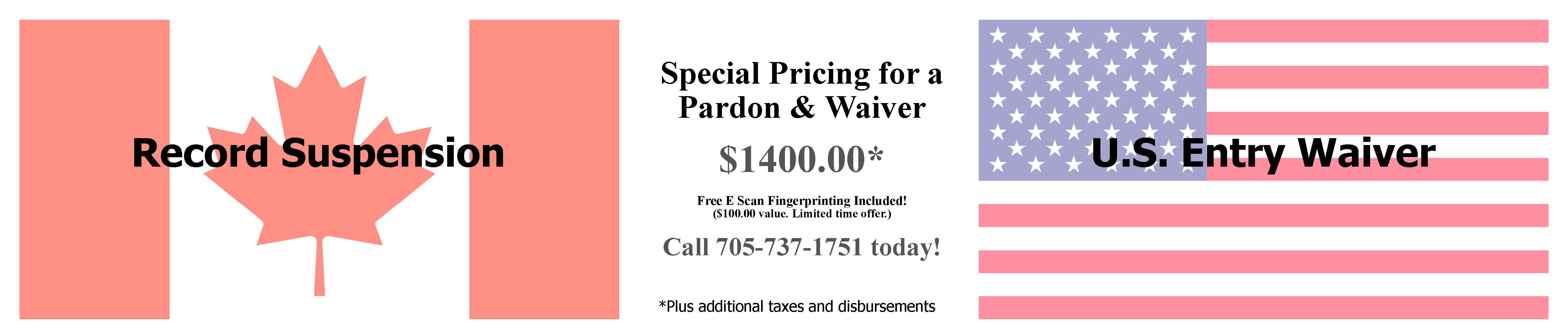 Special Pricing Pardon and Waiver